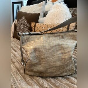 Brighton Cher Champange Croc-Embossed Shoulder Bag